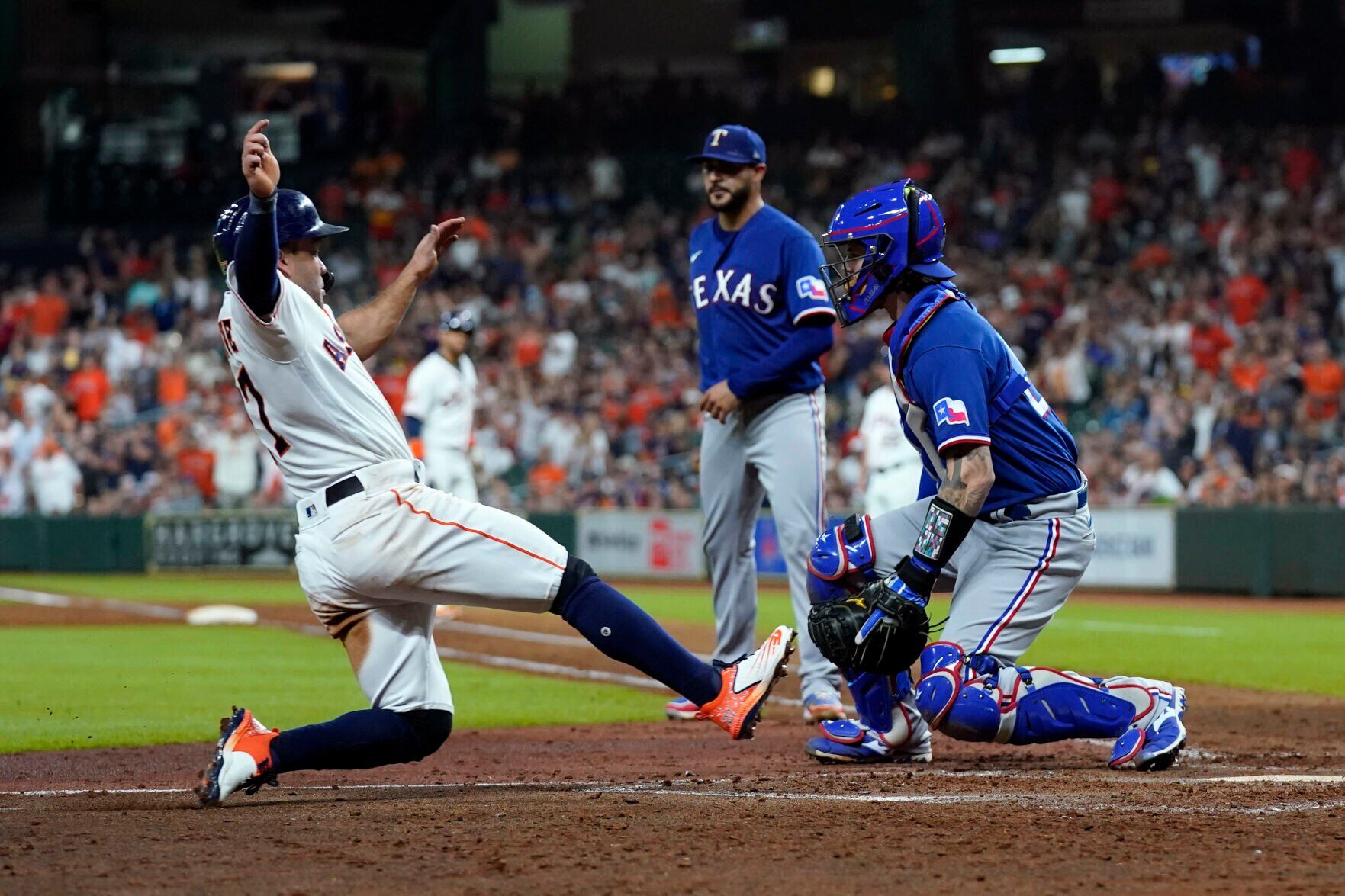 APTOPIX Rangers Astros Baseball